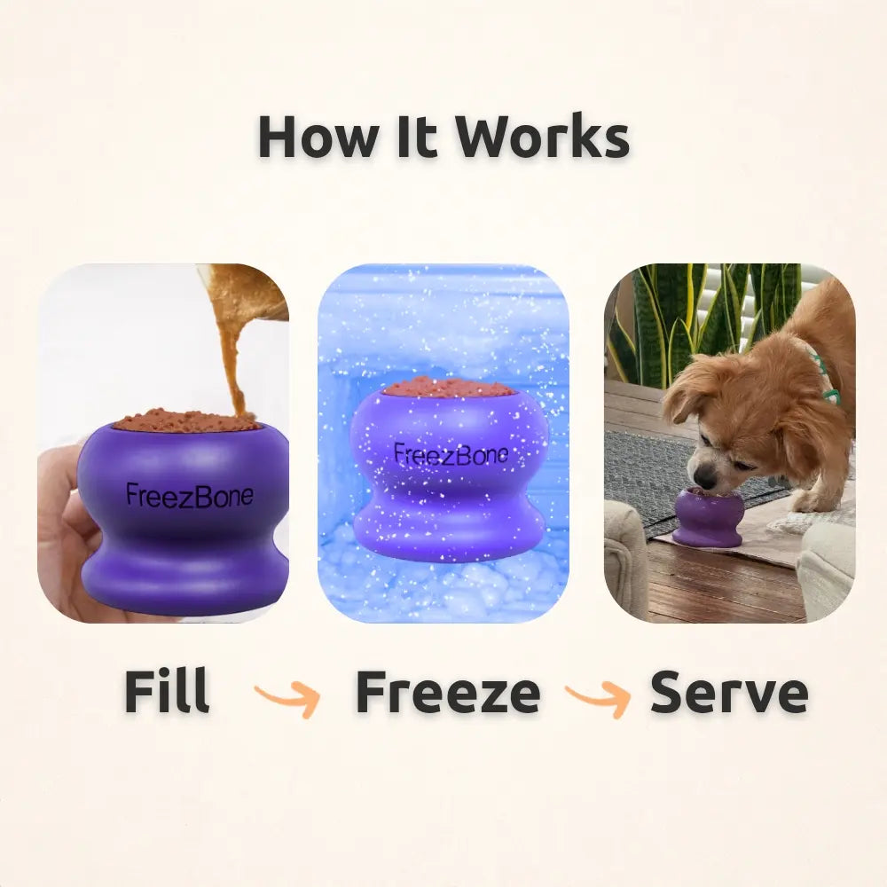 Freezball - Sturdy Fillable Chew Bone for Dogs