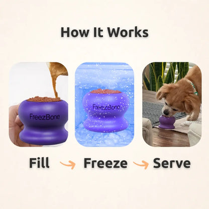 Freezball - Sturdy Fillable Chew Bone for Dogs