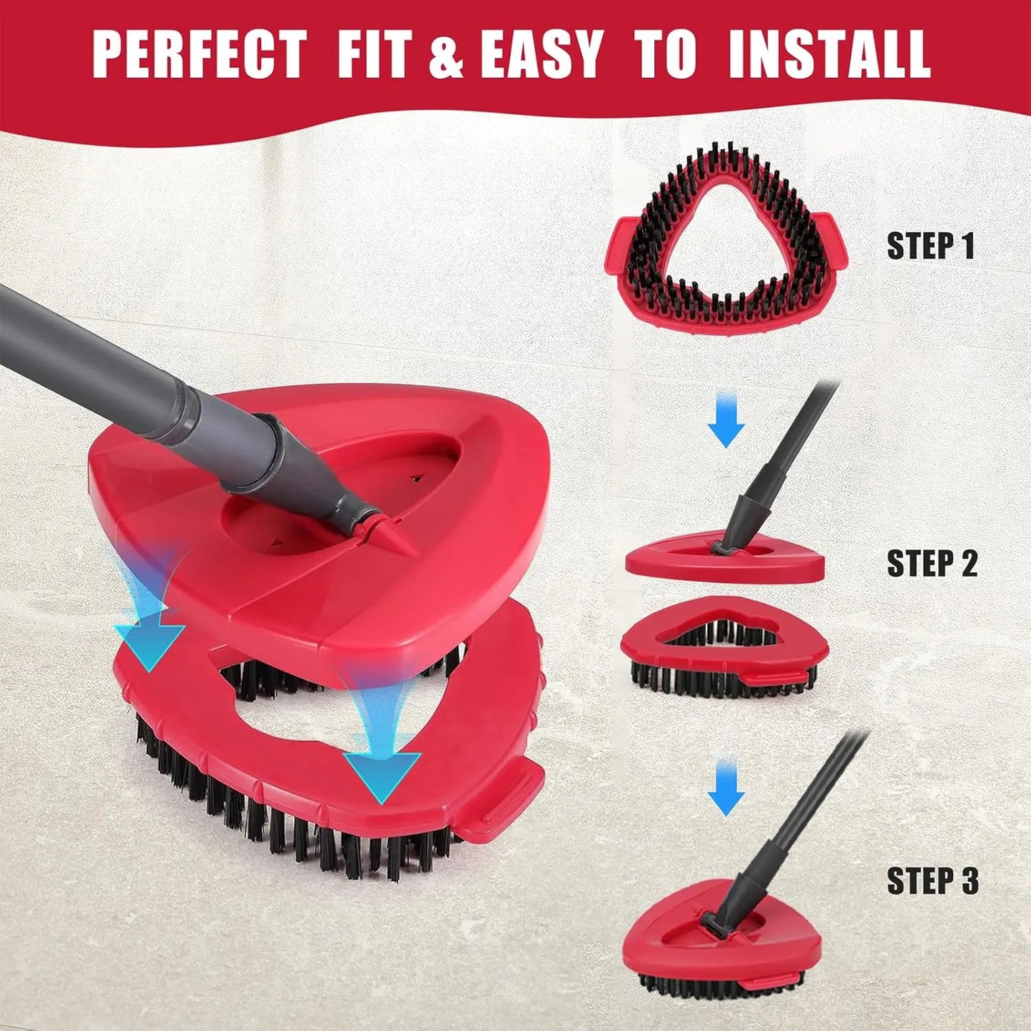 Mop Head & Scrub Brush Refill for O-Cedar Easywring 1 Tank System Only. Bucket & Handle NOT Included. Perfect Suitable Cleaners Pack Cleaning