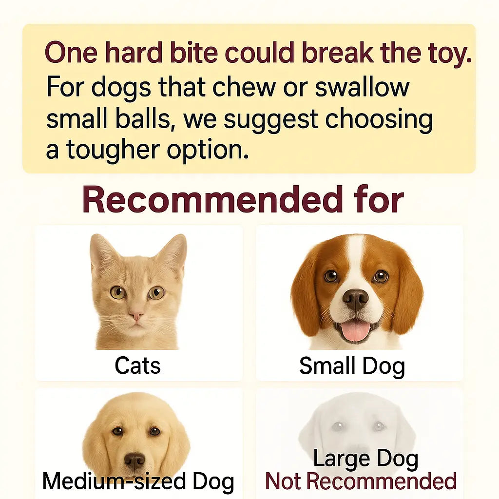 Mizusu Interactive Teaser Toy for Cats and Dogs with Two Extra Tails - Rolling Ball Pet Toy and Accessories