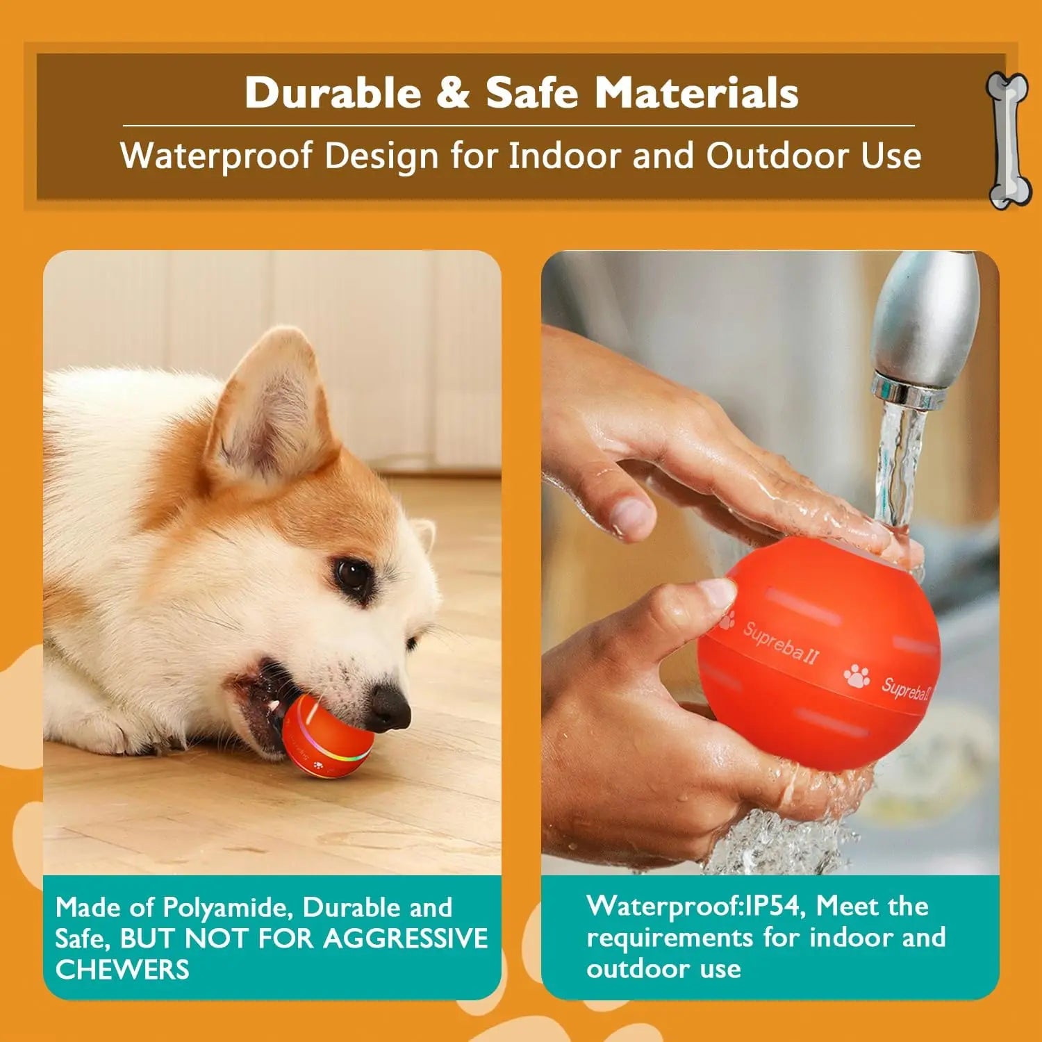 Fun Interactive Dog Ball Motion Activated Automatic Rolling Ball Toys For/Small/Medium/Large Dogs,Usb Rechargeable 
