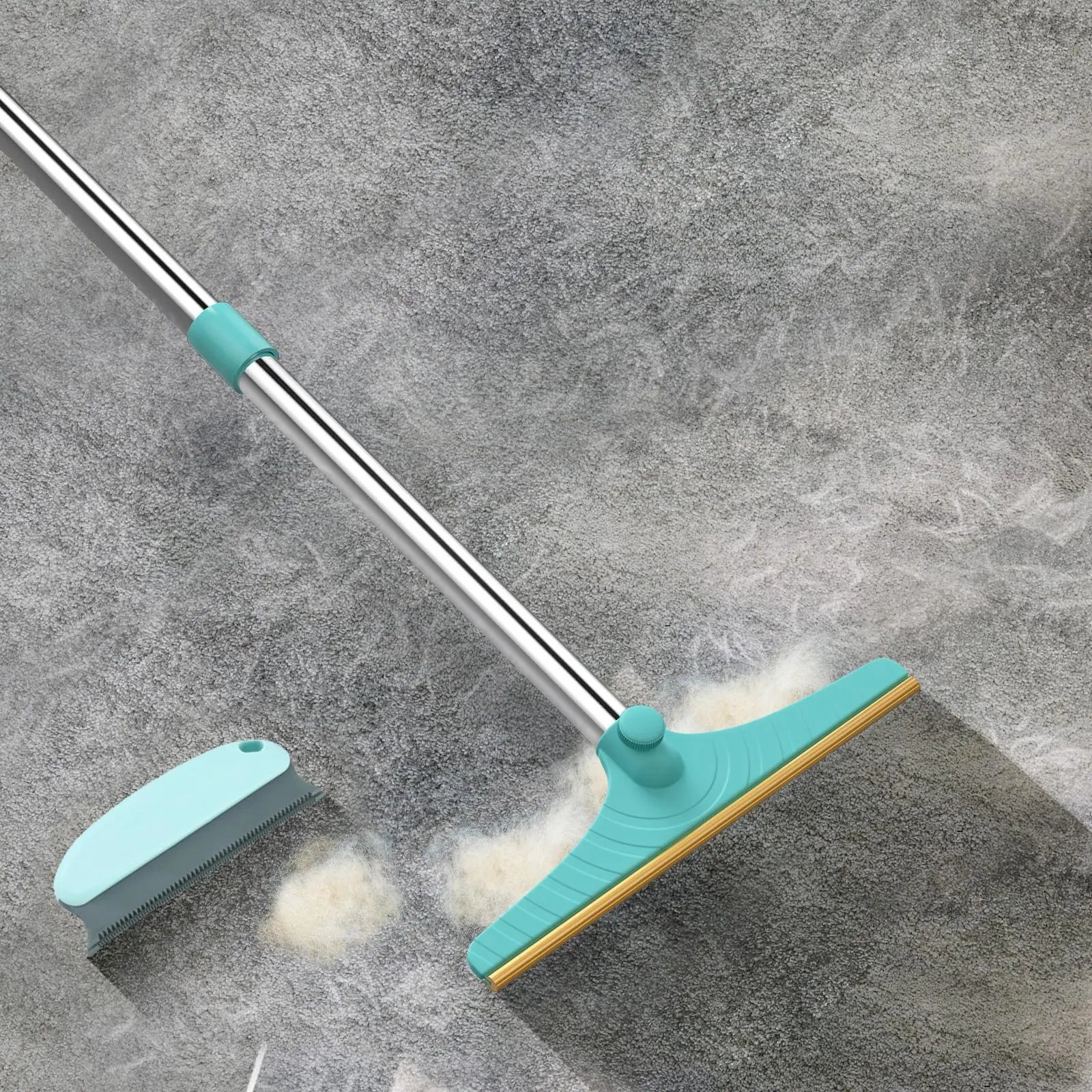Adjustable Pet Hair Remover Brush with Hanging Ring - Effective Cleaning Tool for Carpets and Floors, Ideal Gift for Pet Owners