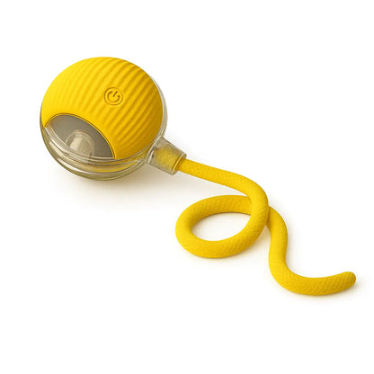 Mizusu Interactive Teaser Toy for Cats and Dogs with Two Extra Tails - Rolling Ball Pet Toy and Accessories