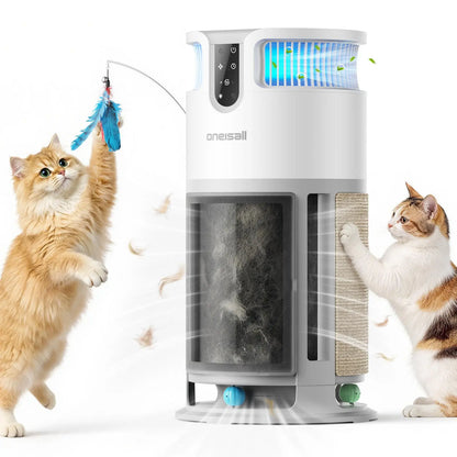 Air Purifier for Homes with Pets, 3-In-1 Washable HEPA Filter, Dual-Sided Filter with Activated Carbon, Pet-Friendly Design – Pet Lock, Allergen Relief & Odor Removal 