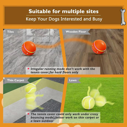 Fun Interactive Dog Ball Motion Activated Automatic Rolling Ball Toys For/Small/Medium/Large Dogs,Usb Rechargeable 