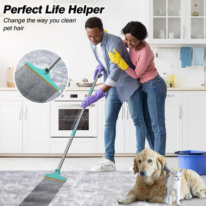 Adjustable Pet Hair Remover Brush with Hanging Ring - Effective Cleaning Tool for Carpets and Floors, Ideal Gift for Pet Owners