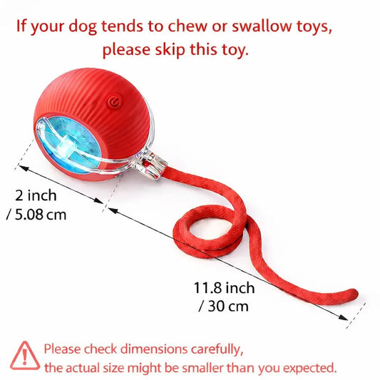 Mizusu Interactive Teaser Toy for Cats and Dogs with Two Extra Tails - Rolling Ball Pet Toy and Accessories