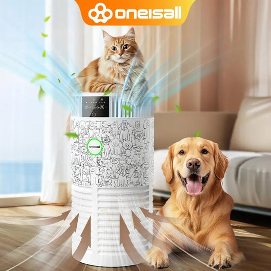 Air Purifier for Homes with Pets, 3-In-1 Washable HEPA Filter, Dual-Sided Filter with Activated Carbon, Pet-Friendly Design – Pet Lock, Allergen Relief & Odor Removal 