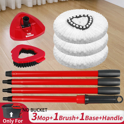 Mop Head & Scrub Brush Refill for O-Cedar Easywring 1 Tank System Only. Bucket & Handle NOT Included. Perfect Suitable Cleaners Pack Cleaning