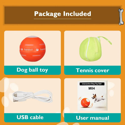 Fun Interactive Dog Ball Motion Activated Automatic Rolling Ball Toys For/Small/Medium/Large Dogs,Usb Rechargeable 