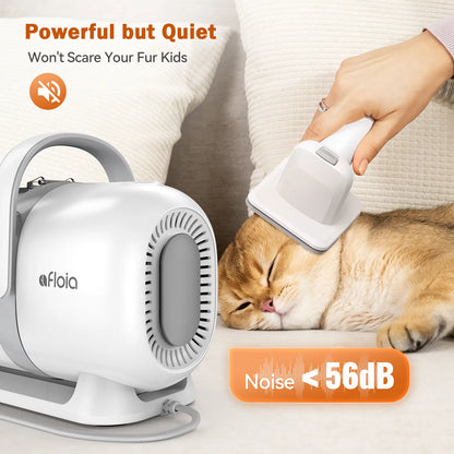 Afloia Professional Dog Grooming Kit: Vacuum Grooming Tools, Low Noise Dog Clippers, and Shedding Brush for Pet Lovers