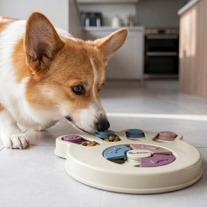 Dog Puzzle Toy and Slow Feeder Bowl - Level 1 Interactive Treat Dispenser for Puppies - Enhances Mental Stimulation, Prevents Gulping, and Supports Healthy Digestion During Mealtime