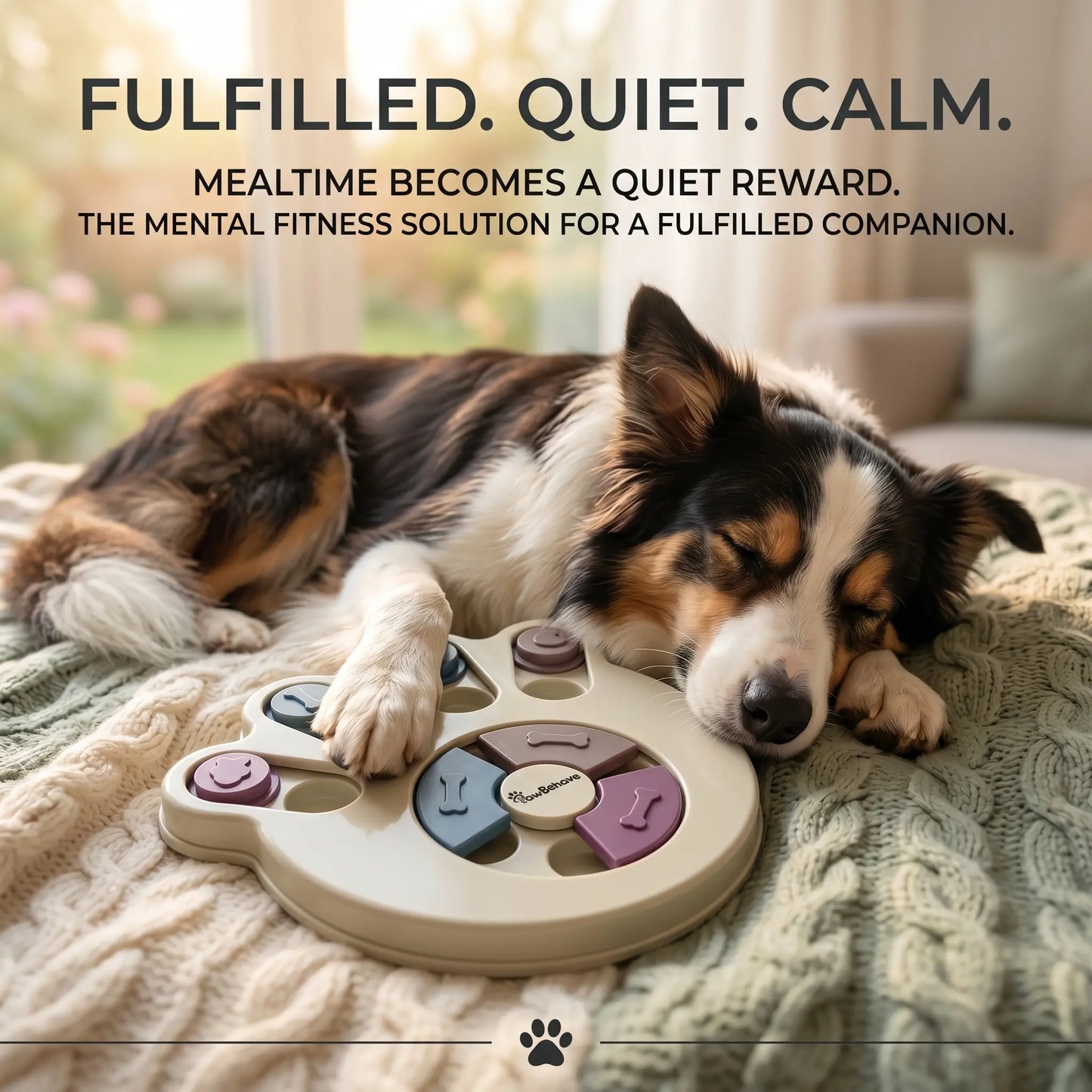 Dog Puzzle Toy and Slow Feeder Bowl - Level 1 Interactive Treat Dispenser for Puppies - Enhances Mental Stimulation, Prevents Gulping, and Supports Healthy Digestion During Mealtime