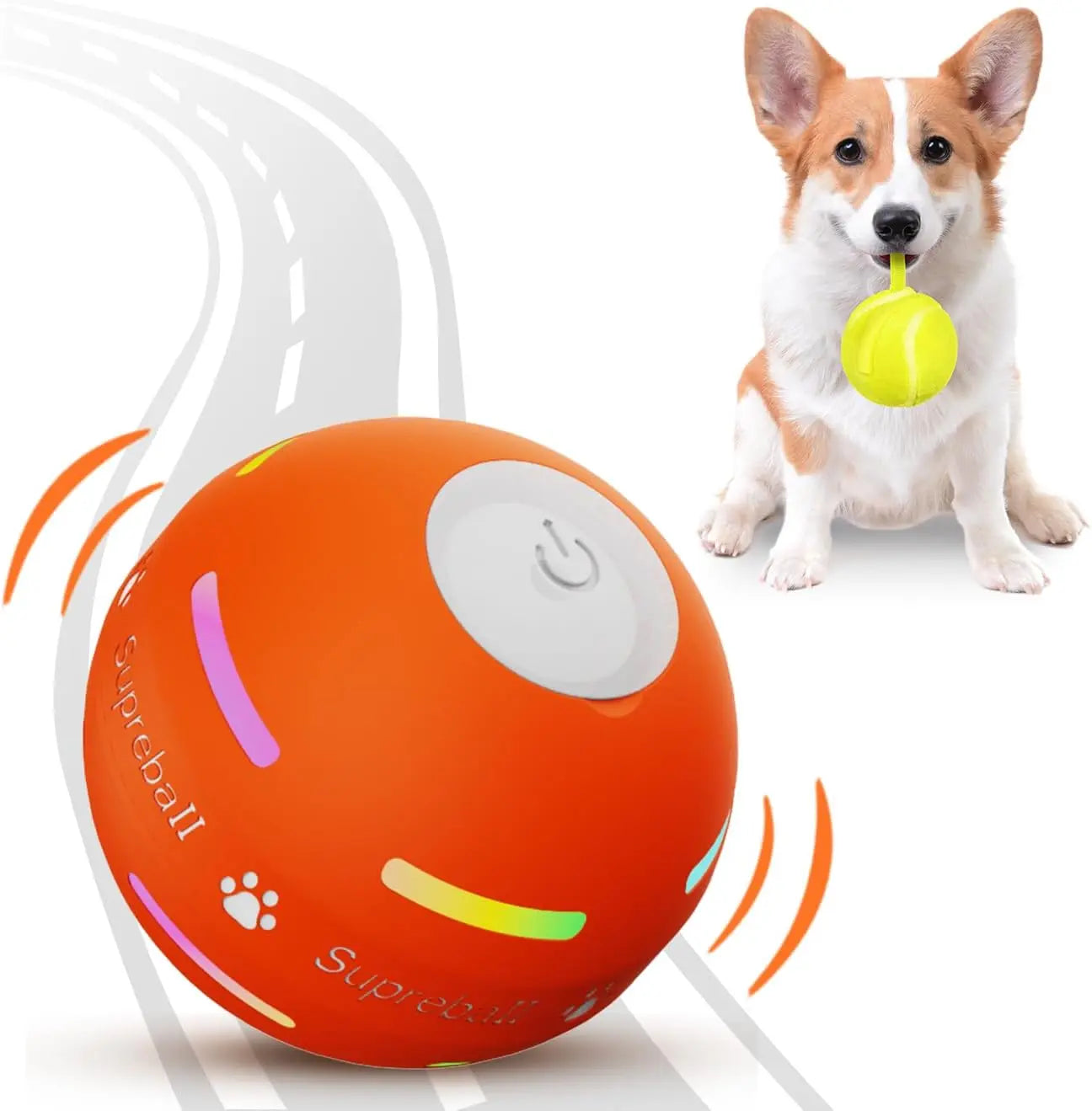 Fun Interactive Dog Ball Motion Activated Automatic Rolling Ball Toys For/Small/Medium/Large Dogs,Usb Rechargeable 